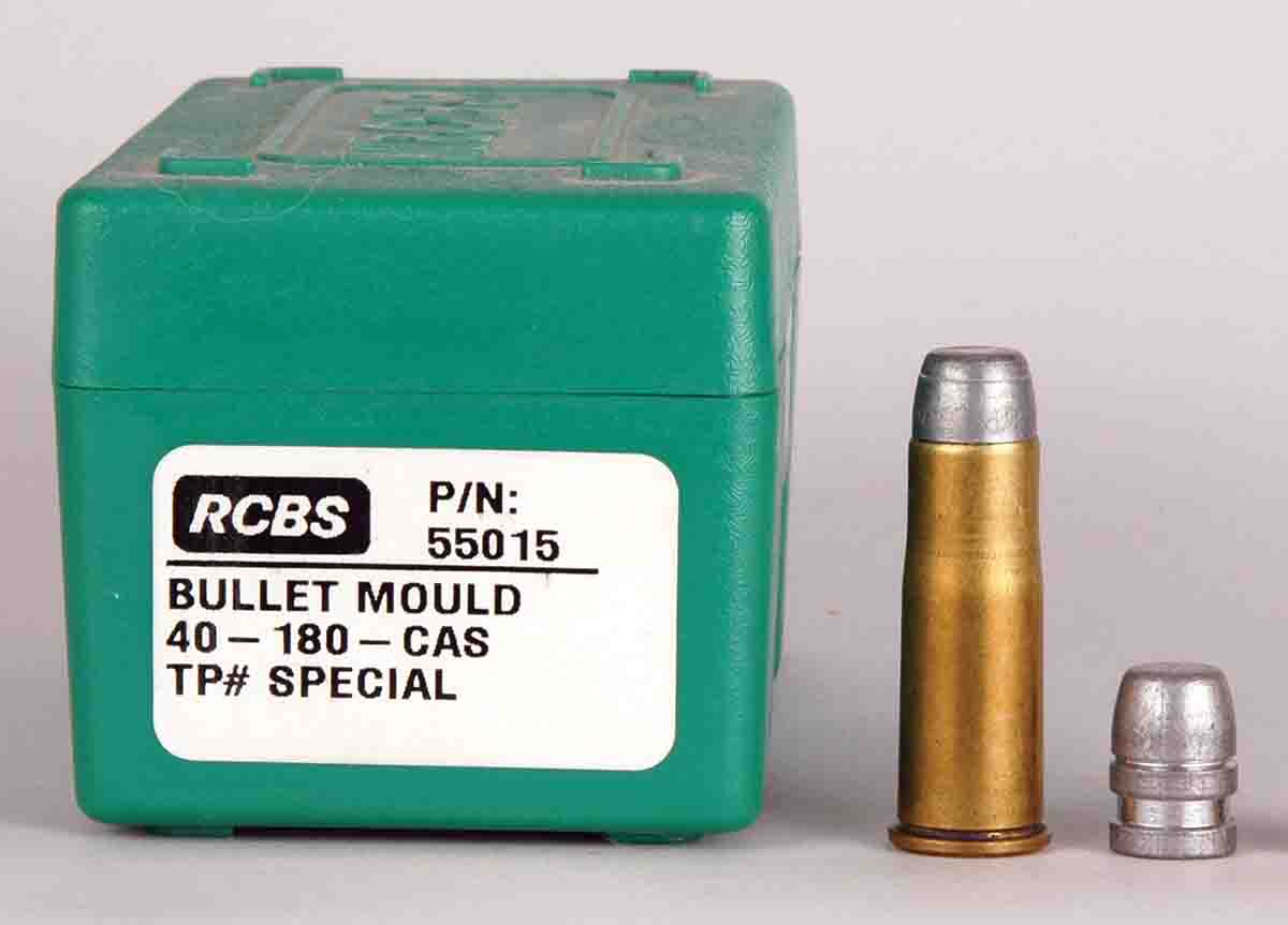 Cartridge names sometimes muddy the water when it comes to cast bullet flexibility. RCBS mould 40-180-CM (CAS) makes a fine bullet for .38-40 revolvers, carbines and rifles.